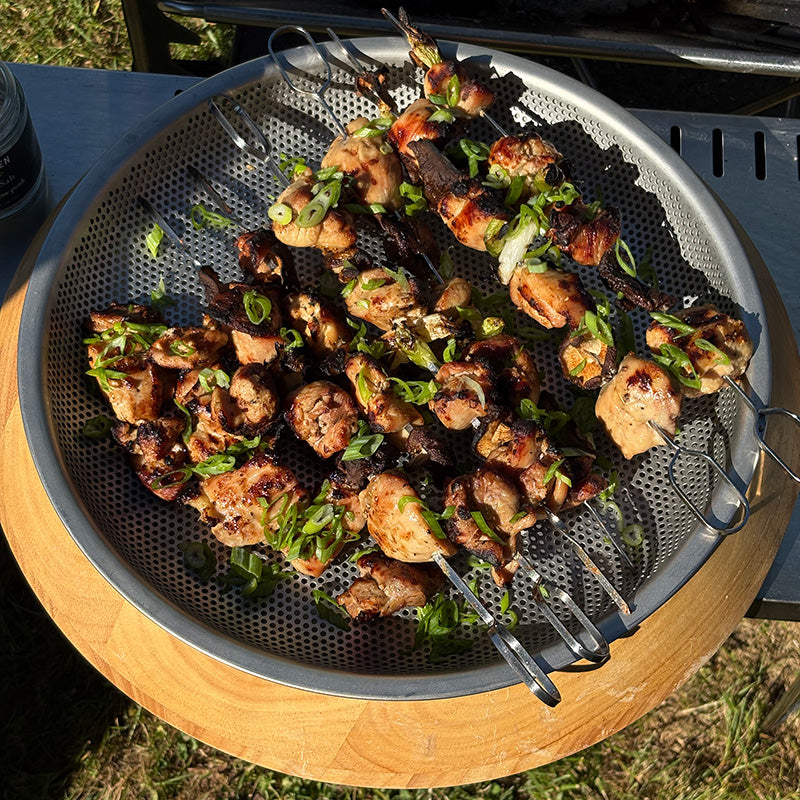 Chicken and Mushroom Skewers with Sansho Salt
