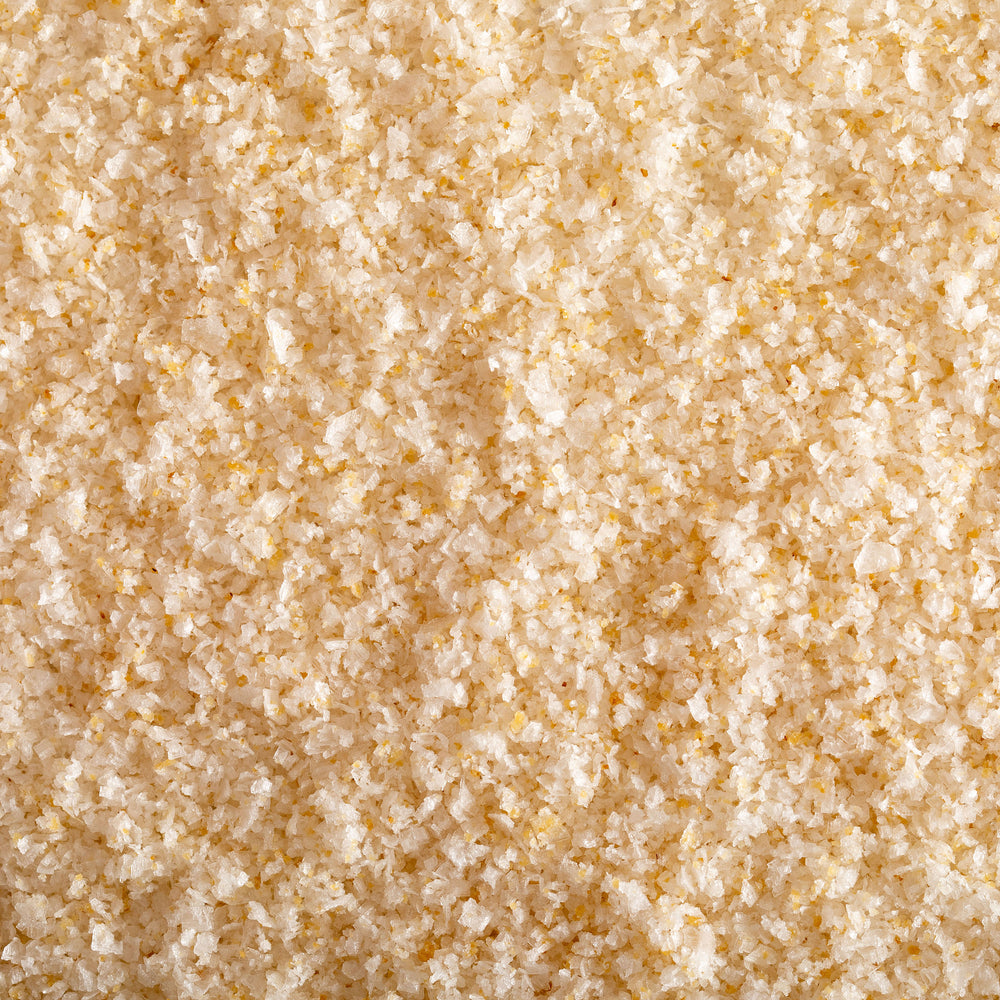 Close up of Jacobsen Infused Garlic Salt. 