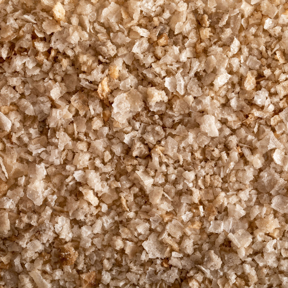 Close up of Jacobsen Infused White Truffle Salt. 