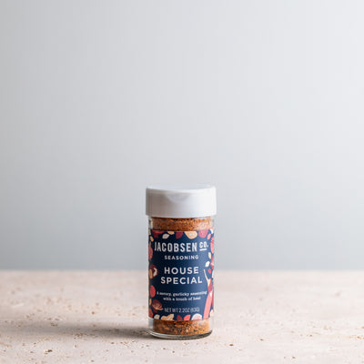 2.2 oz jar of Jacobsen Co. House Special Seasoning