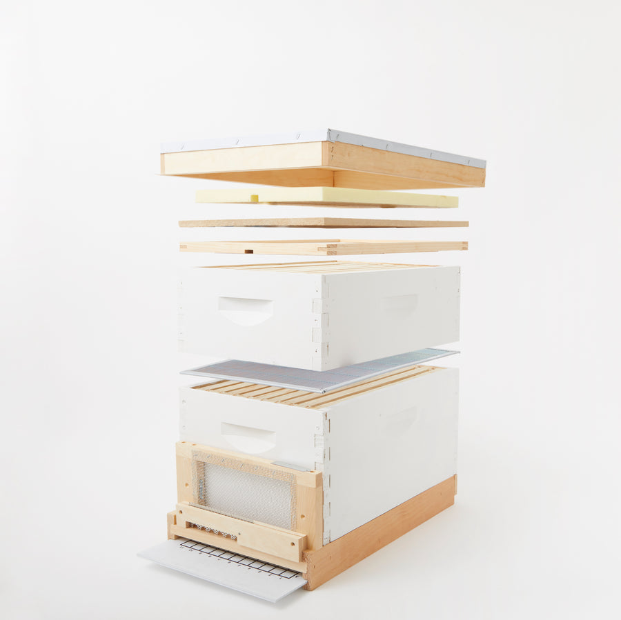 Complete Beehive kit showing layers