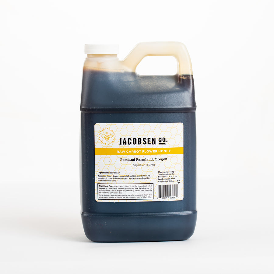 Raw Carrot Flower Honey 1/2 Gallon – Portland Farmland, Oregon